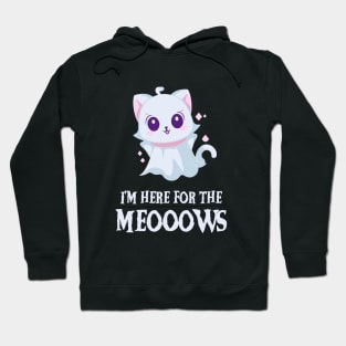 Cute Ghost Kitty Fun Halloween Cat Lover Hoodie